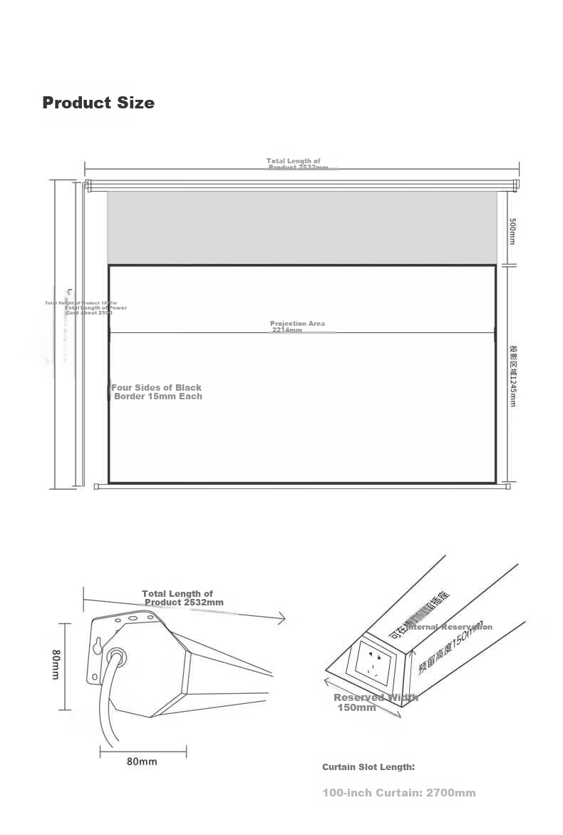 JMGO 100-Inch Portable Projection Screen for Outdoor/home Use, Quick Assembly/dismounting, Light-Resistant And Wrinkle-Resistant, Supports 4K, No Drilling Required, Compatible with Various Projectors 8