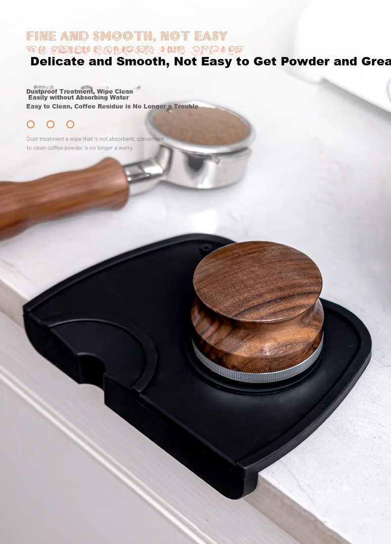 YIJUKE Coffee Tamper Pad, Barista Coffee Machine Non-Slip Silicone Mat, Italian Handle Pad, Tamper Press, Powder Dispenser Mat, Storage Pad 5