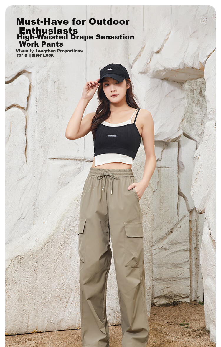 BOPRUIEY Women's Cargo Pants, 2026 Summer Outdoor Sports Tactical Trousers, Straight-Leg Joggers, Couple's Paratrooper Casual Pants for Wome 1