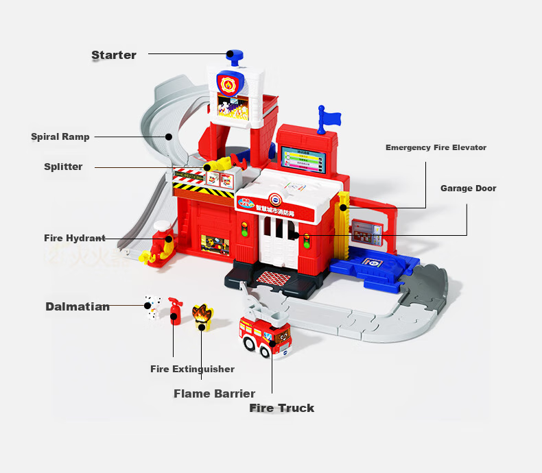 VTech Children's Toy Track Car, Smart City Fire Station Fire Truck 1-2 Baby Boys Girls Birthday Gift 17