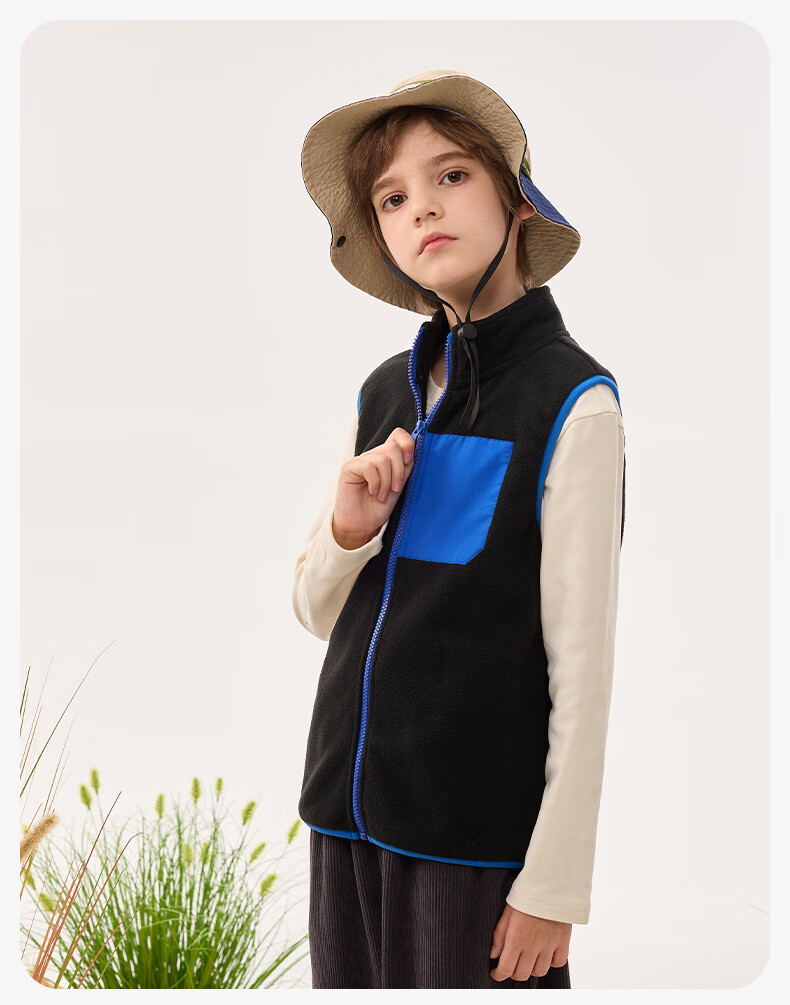 Baleno Kids Vest 2025 Autumn Winter New Boys Girls Double Fleece Warm Sleeveless Jacket Outerwear for Older Children 8