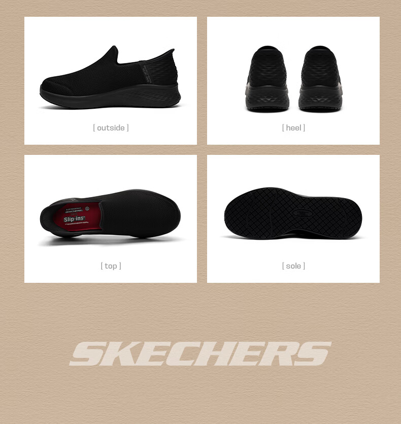 Skechers Women's Slip-On Comfortable Soft Sole Casual Lightweight Walking Shoes BLK Black Size 36 4