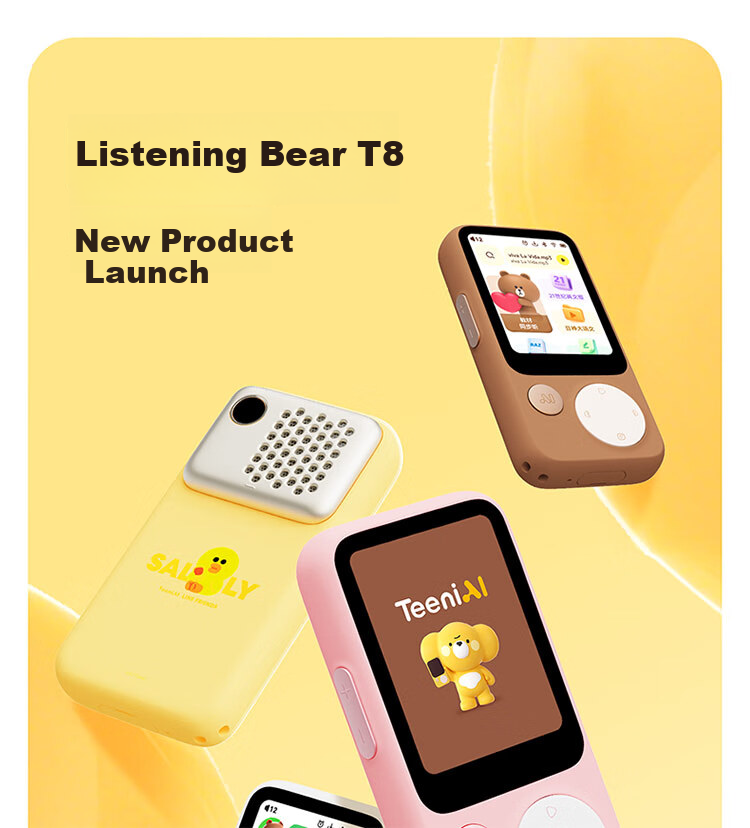 Tinglixiong T8 English Learning MP3 Player, Ear Training, Speaking Practice Companion, Portable Speaker, Repeater, Flashcard Machine, Vocabulary Device, Synchronized Textbook, Student-Specific Green 128GB 2