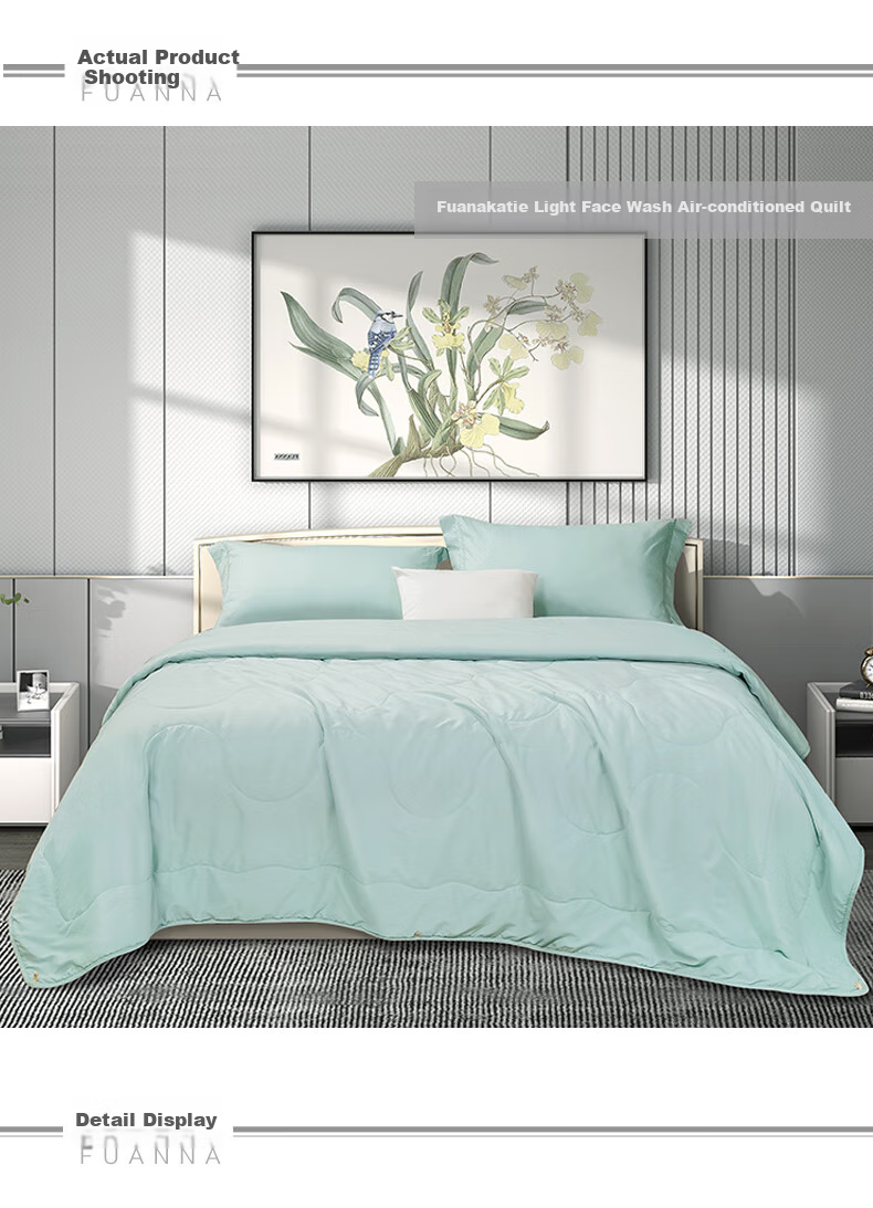 FUANNA Summer Cooling Quilt, Washable Single Bed Air Conditioning Blanket, Student Dormitory Blanket without Duvet Cover, Summer Quilt, 2 Jin (1 Kg), 152x210cm 8