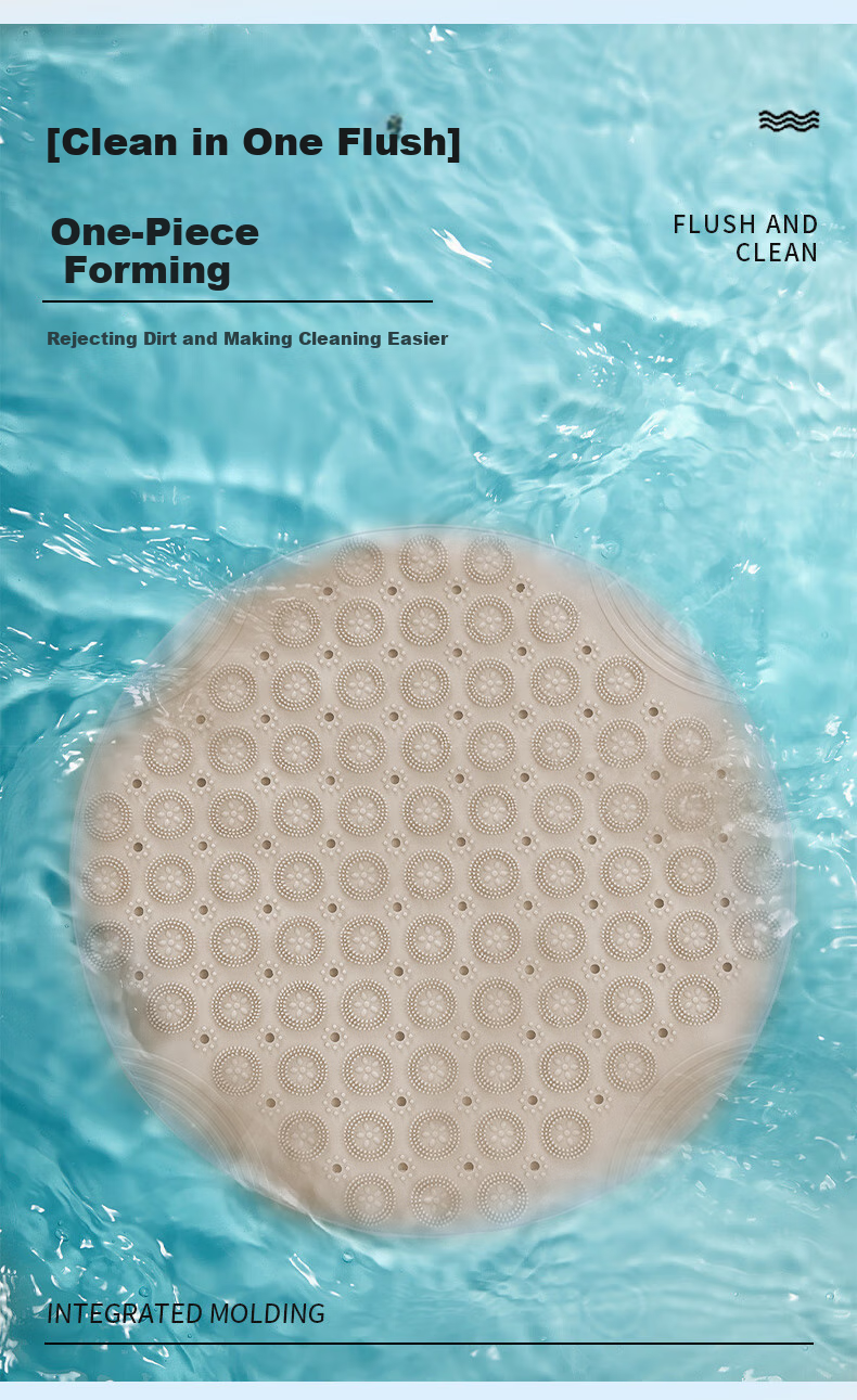 Ruien Bathroom Non-Slip Mat, Shower Room Bathing TPE Mat, Anti-Fall Floor Mat for Children And Elderly, Bathroom Massage Foot Pad 2