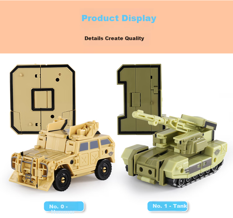 Tangmi TEMI Children's Digital Transforming Robot Toy Car, Boys' Birthday And Holiday Gift 4