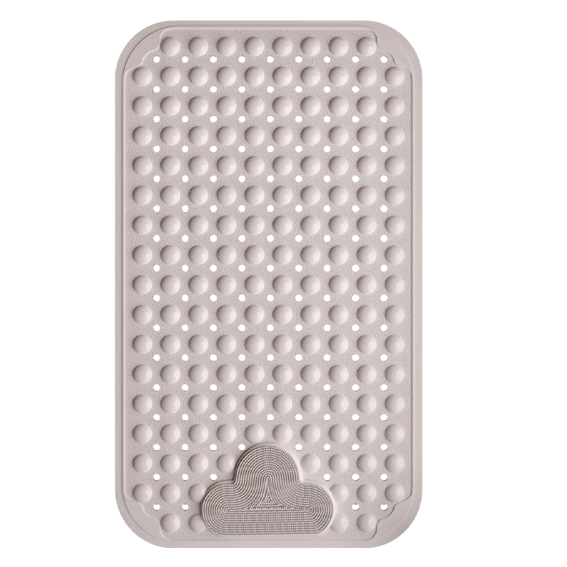 DeXi Bathroom Non-Slip Mat Toilet Floor Mat Shower Room Anti-Slip Bath Mat for Elderly Deep Beige 40x70cm