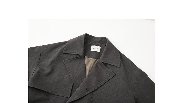 Bojuezhuoer Suit Collar Mid-Length Men's Trench Coat, Double-Breasted, High-End Classic Design, Casual Style 20