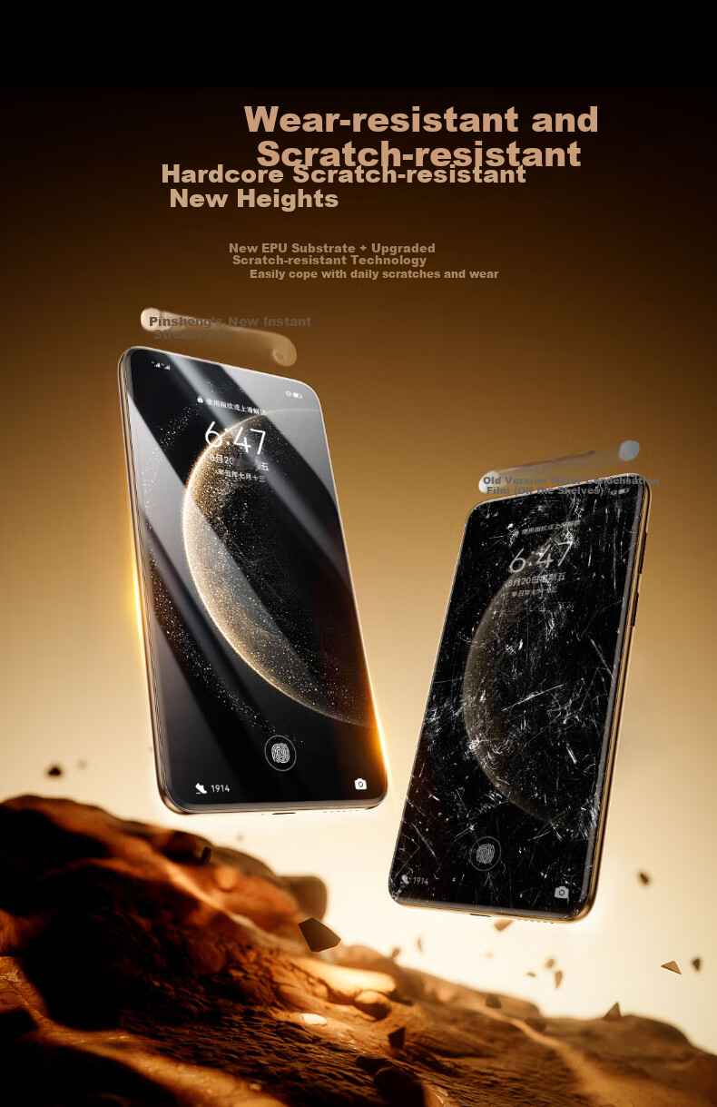 Pisen Full Adhesive Screen Protector for Huawei Mate 70 Pro/Mate 70 Pro+/RS, Hydrogel Film with No Black Edge, High Definition, Smooth, Anti-Fingerprint, Dust-Free Installation, Quick Application, Single Piece 8