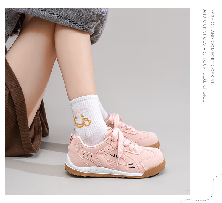 Warrior Women's Popular German Training Shoes Casual Versatile Spring Autumn New Comfortable Lightweight Sports Sneakers Pink Size 36 6