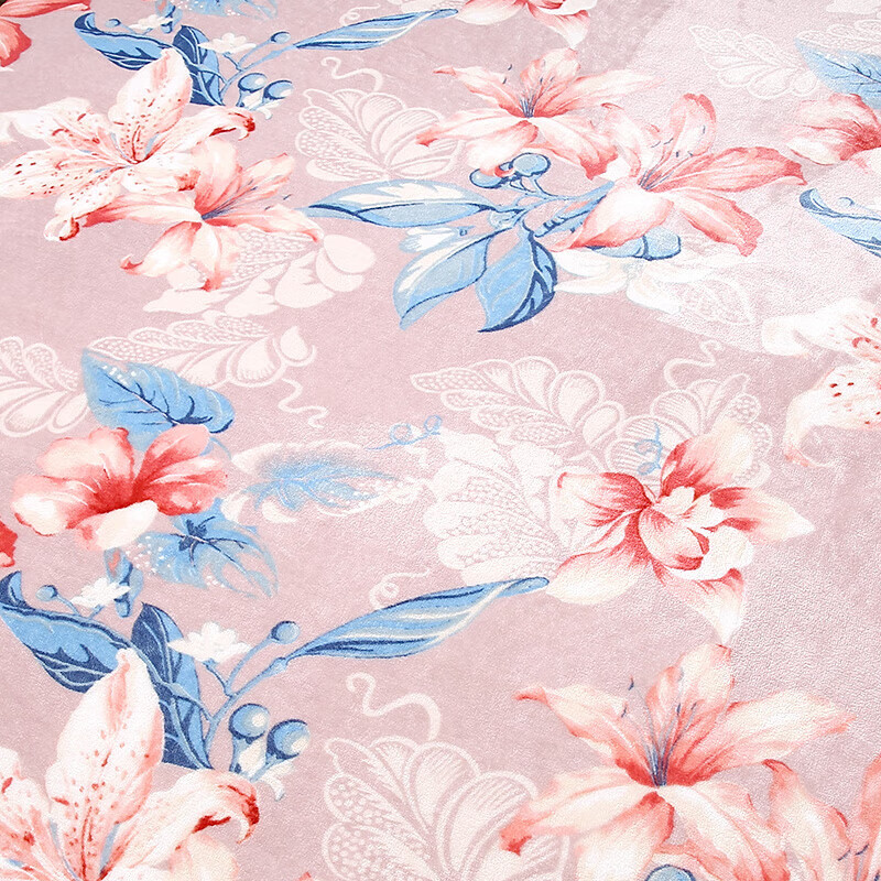 FUANNA Blanket, Flannel Throw Warm Blanket Nap Blanket, Colorful Floral Pattern, 180*200cm, Pink