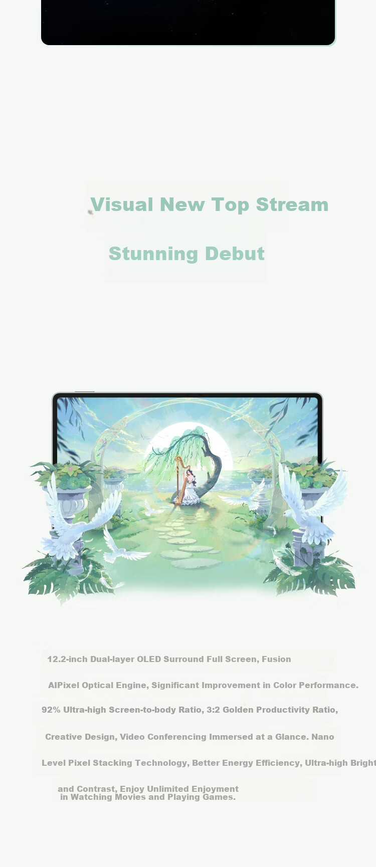 HUAWEI MatePad Pro 12.2-Inch 2025 Soft Light Edition HUAWEI Tablet Dual-Layer OLED Soft Light Screen WIFI 12GB+256GB Feitian Qing 4