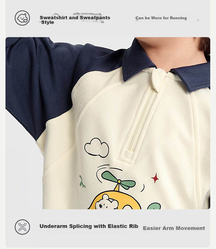 BALABALA Children's Clothing, Long-Sleeve Set for Kids, Two-Piece Outfit for Toddlers Entering School, Boys And Girls Autumn Wear, Cute Style, 209325104203 2