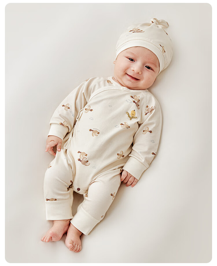 Weishi Muni Newborn Infant Romper Spring Autumn Long Sleeve Baby Clothes Small Age Monk Suit Jumpsuit 4