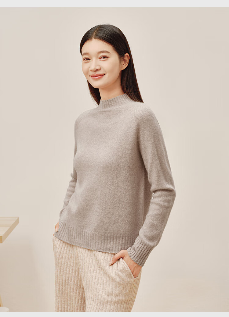 JD Jingzao Women's Cashmere Sweater High Neck 100% Cashmere Autumn Winter Thick Knit Vintage Red 2XL 15