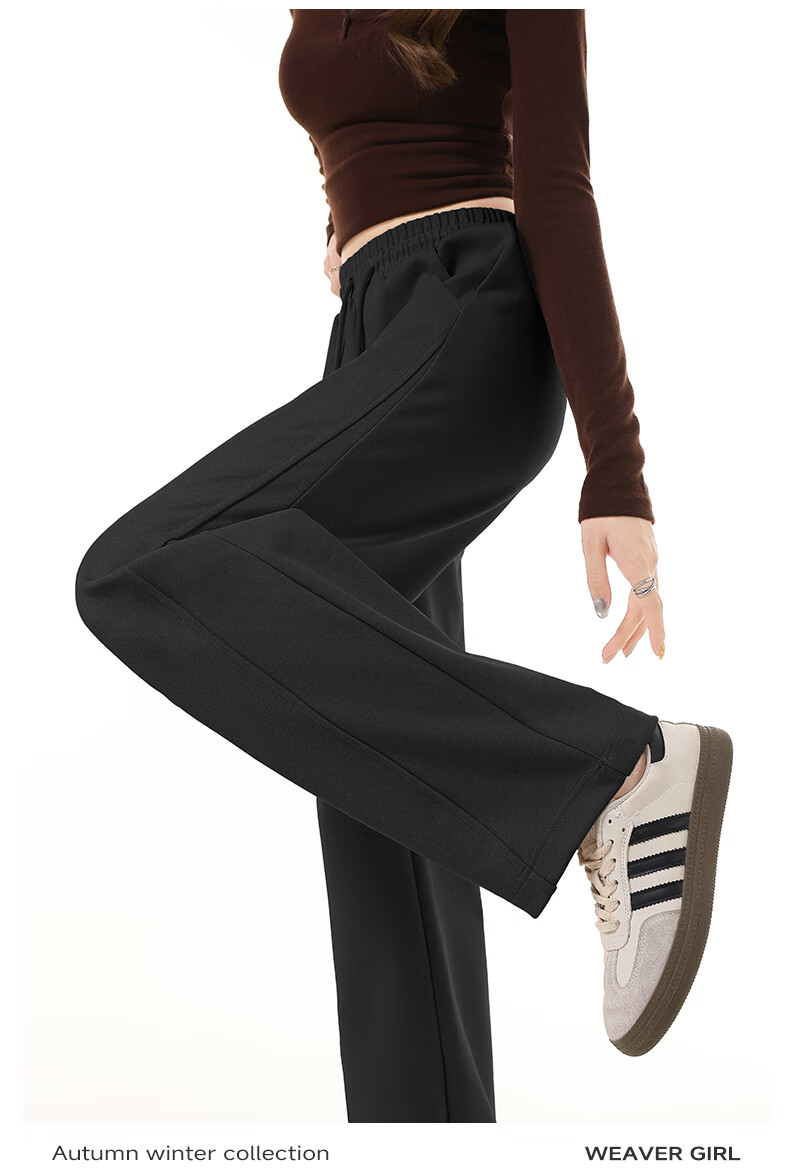 MJ STYLE Narrow Fit Banana Pants for Women 2026 Spring Autumn High Waist Drawstring Petite Loose Casual Straight Wide Leg Sports Sweatpants 4