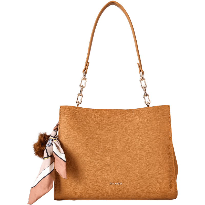 HONGU Women's Handbag, Top-Grain Leather Shoulder Crossbody Bag, Elegant Commuter Tote Bag for Ladies, Birthday Gift for Girlfriend