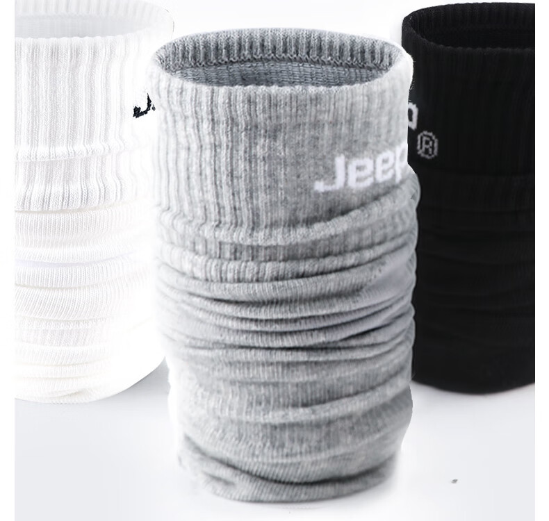 Jeep Men's Sports Socks (3 Pairs) Mid-Calf Running Basketball Socks Sweat-Absorbing Anti-Slip Breathable Casual Socks for Men and Women 6