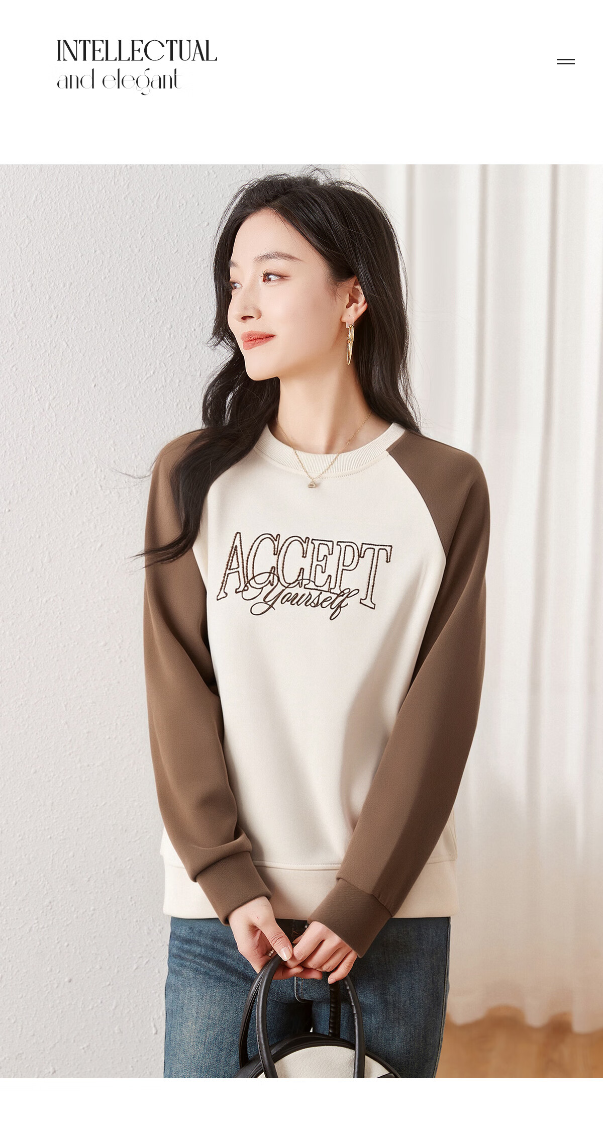 Chushen Classic Crewneck Raglan Sleeve Casual Student Long Sleeve Sweatshirt S53W028 Spring and Autumn Women 6