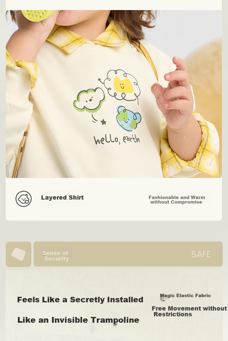 BALABALA balaOne Children's Clothing Kids' Sweatshirt Baby Boys Girls 2025 Autumn Wear Infant Top 208325121201 3