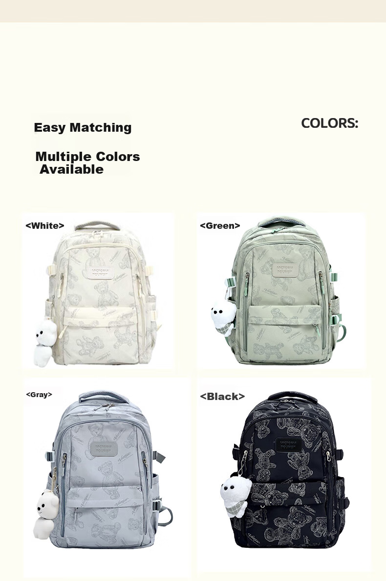 VICTORIATOURIST Backpack for Middle School Girls, Stylish Casual Lightweight Laptop Bag with Large Capacity for High School And College Students 13