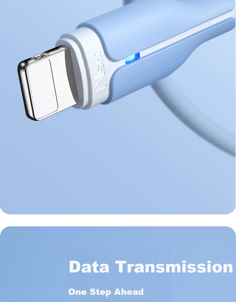 Nengshi Apple Charging Cable USB Data Cable for IPhone 14/Pro Tablet, USB Phone IPhone 12/11/x/8/7 Extended Cord Car Fast Charging 1 Meter Blue 18