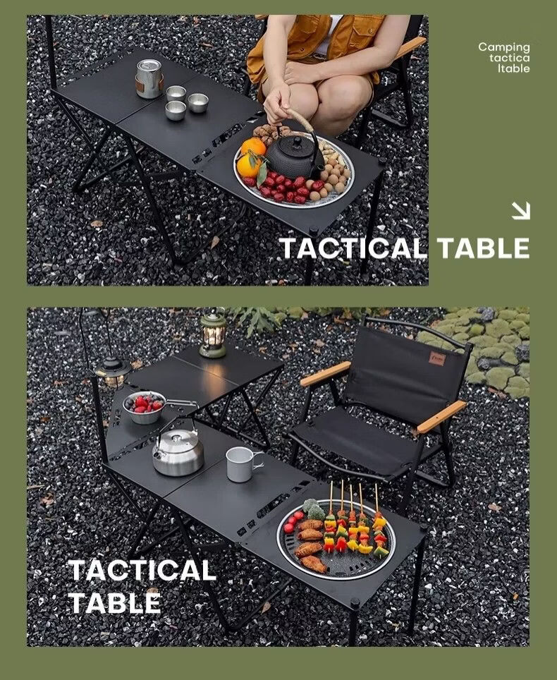 Hakkai Bird Outdoor Folding Table Portable High-End IGT Camping Shadow Tactical Multifunctional Picnic Table Quick-Open Small Tea Table 21