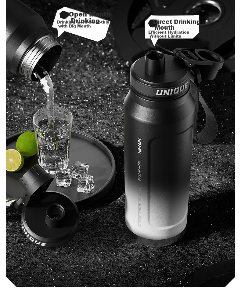 ERM Large Capacity Insulated Water Bottle for High School Boys Student Outdoor Sports Fitness Cycling Portable Sports Flask 16