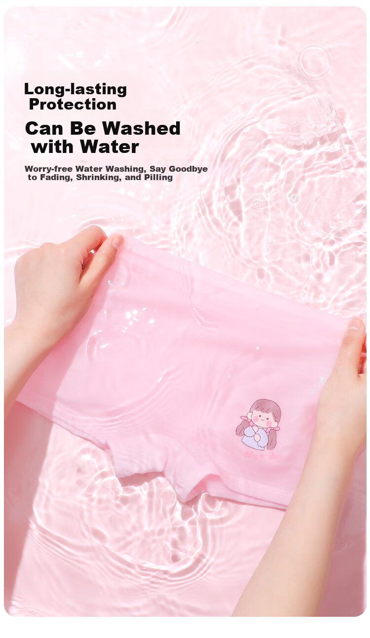 YUZHAOLIN Girls' Underwear, 7A Antibacterial Panties, Comfortable Breathable Shorts for Female Students, No Wedgie 10