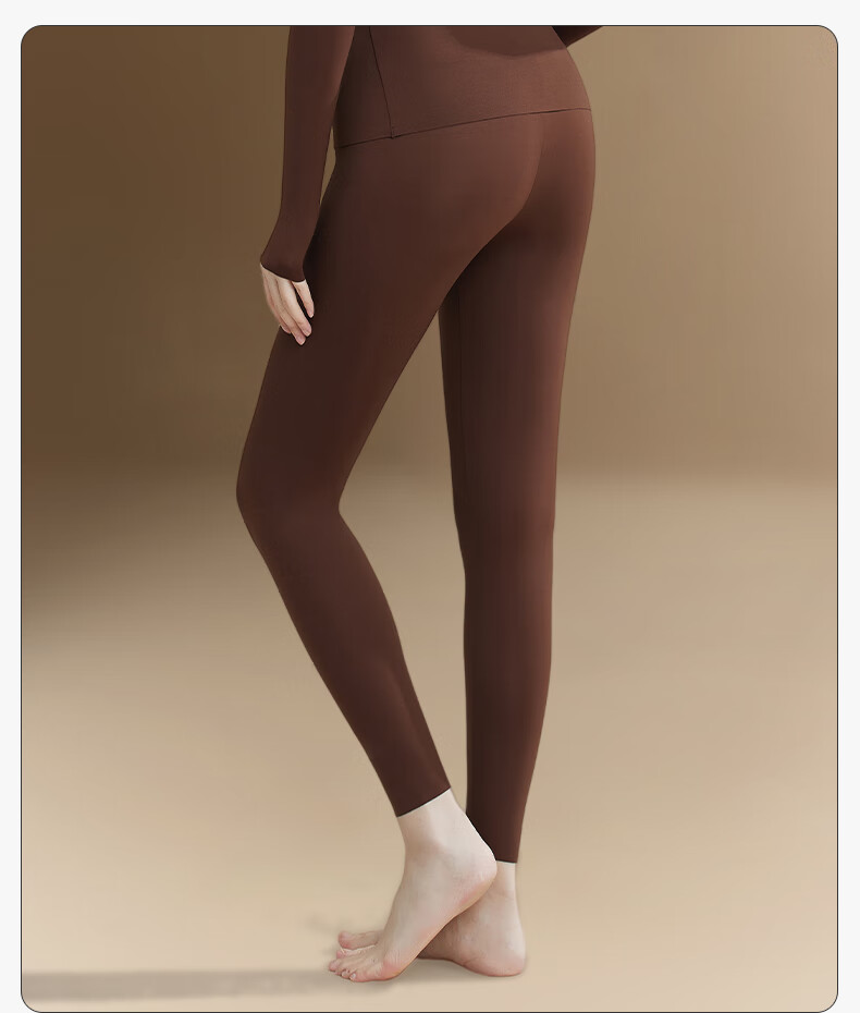 Herbal Original Color Women's Thermal Leggings Autumn Winter New Seamless High Waist 10A Antibacterial Antistatic Thermal Underwear Pants 11