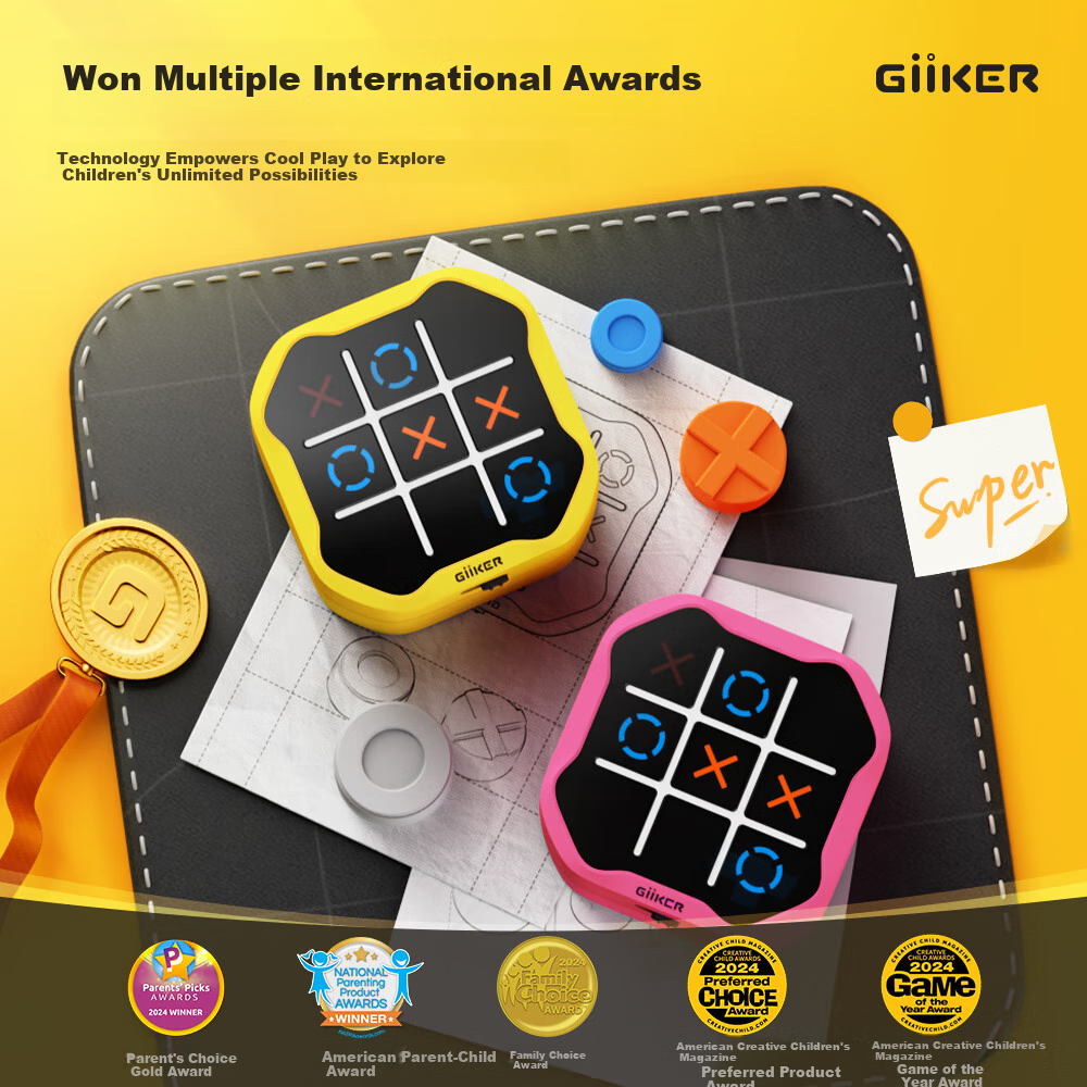 Интеллектуальная развивающая игрушка GiiKER Super Tic-Tac-Toe, электронная игра для детей, подарок на Новый год, три в ряд