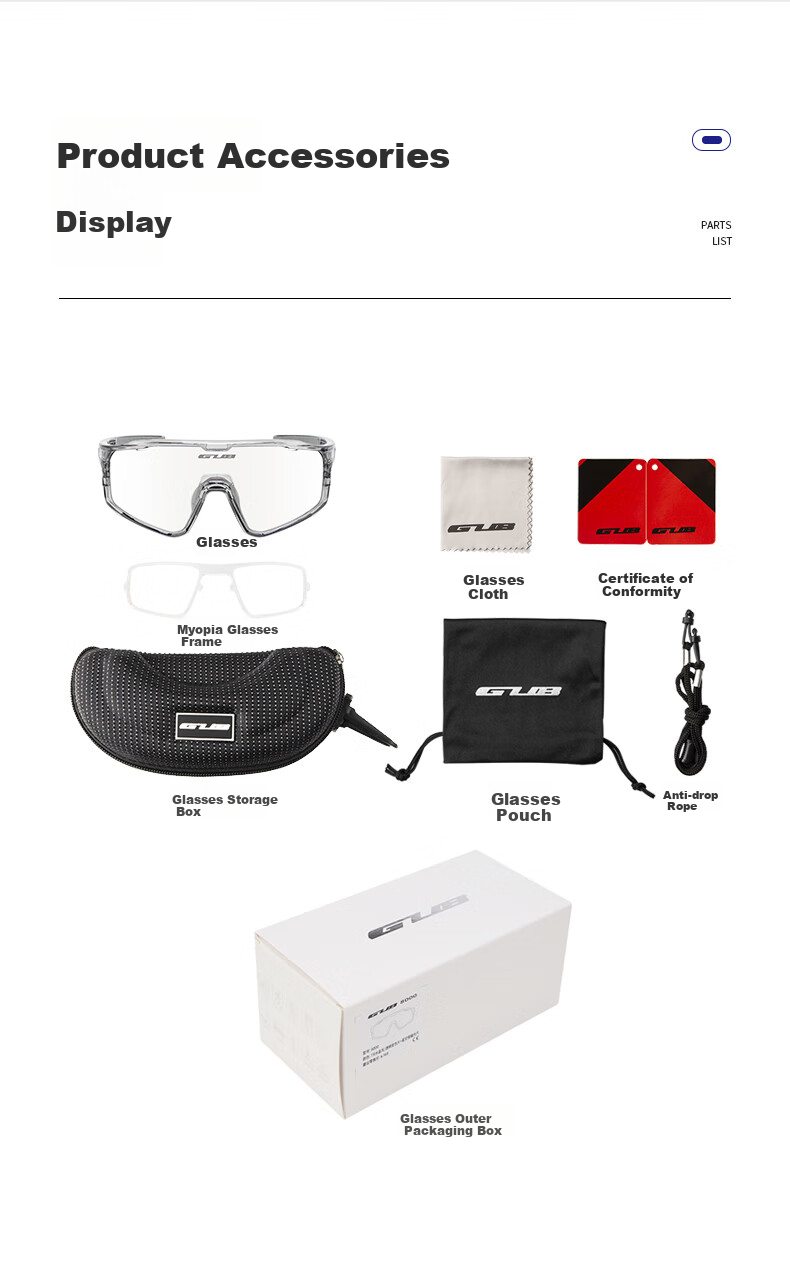 GUB Cycling Glasses with Photochromic Lenses for Day And Night Use, Outdoor Hiking Running, Unisex Road Mountain Bike Windproof Goggles 16