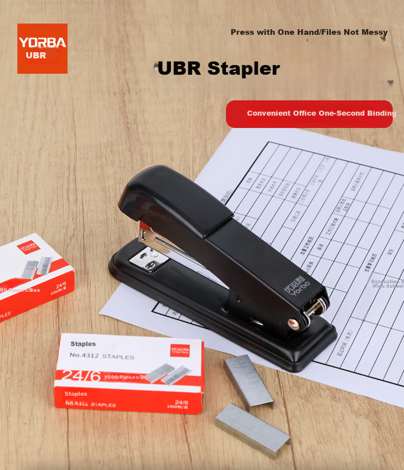 Youbili Staples, Universal Staples, 24/6 Staples, Thickened And Enlarged Heavy-Duty Staples, 10 Boxes, 4312 1