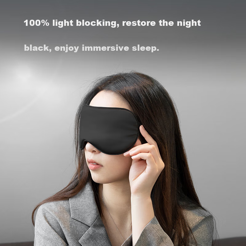 BANANA TRIP Sleep Eye Mask, Mulberry Silk Breathable Sleep Mask for Men And Women, Comfortable Travel Eye Mask, Skin-Friendly Black