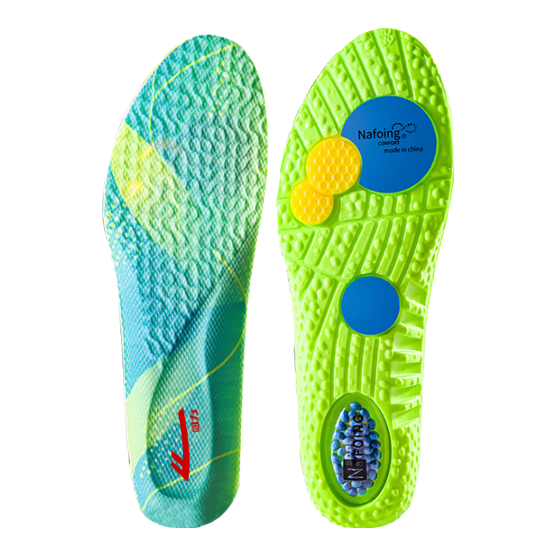 Warrior 2-Pair Sports Insoles for Men, Shock-Absorbing, Soft And Elastic, Odor-Resistant, Breathable, Sweat-Absorbing, Military Training 7718 Orange 41-42