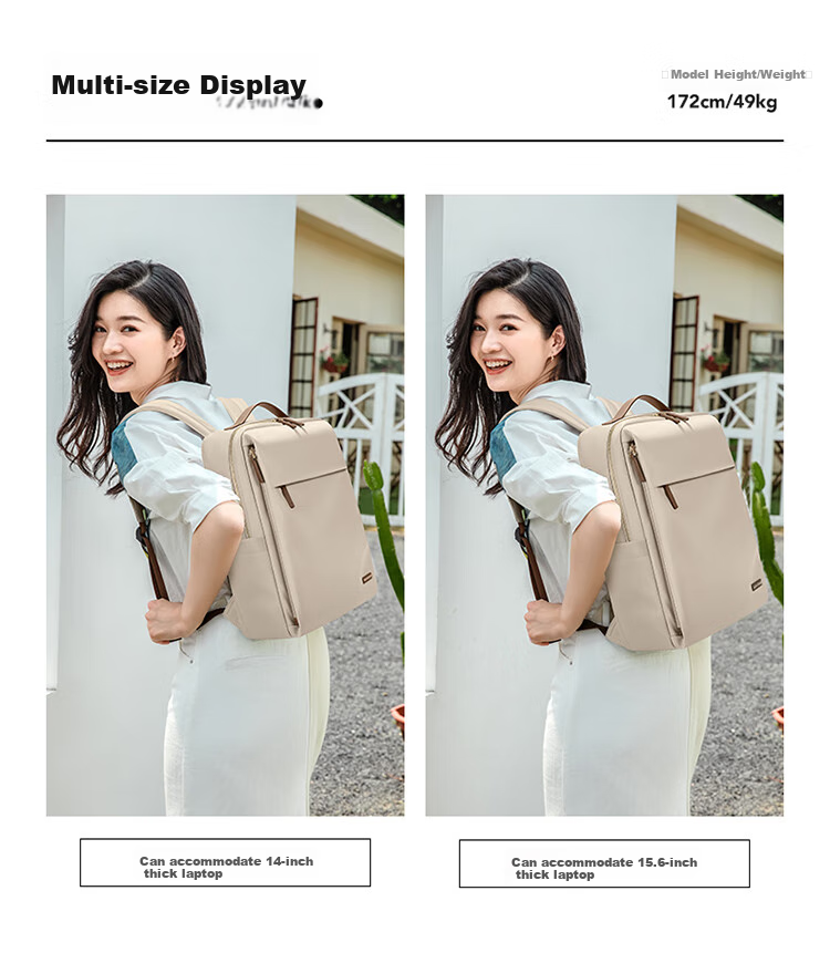GOLF Laptop Backpack, 15-Inch, for Huawei And Apple Laptops, Business Commute Bag for Women, Travel Bag, School Bag 13