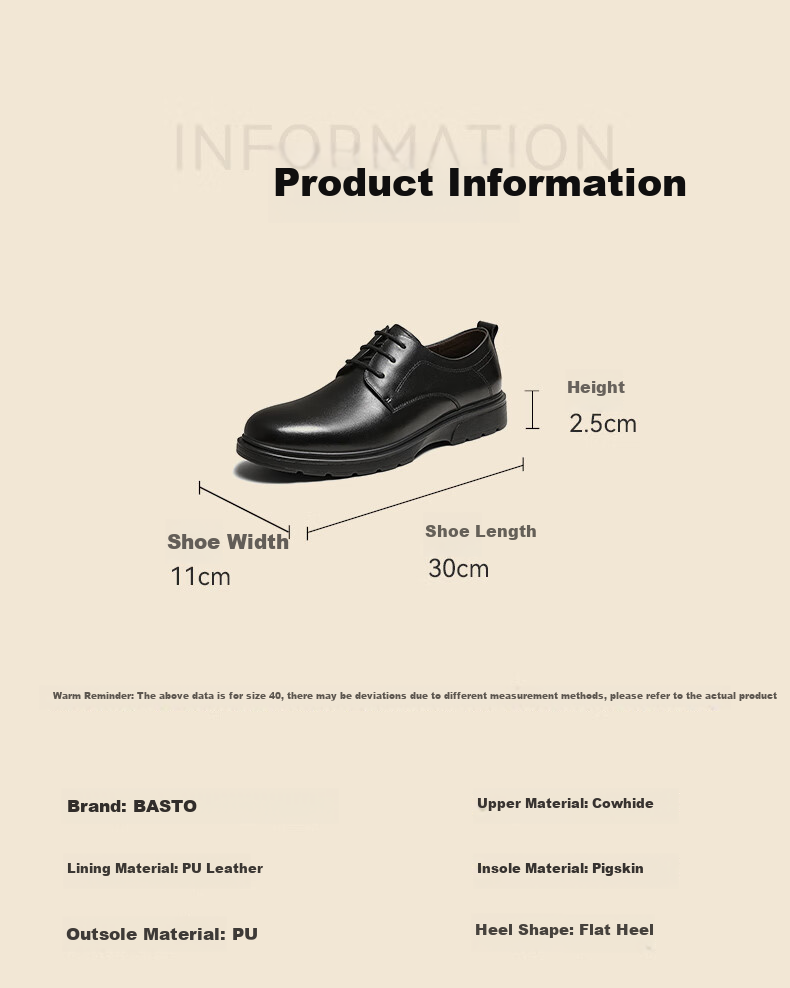 Bata Commuter Business Leather Shoes Comfortable Cowhide Men's Dress Shoes Wedding Shoes 25002AM5 Black (Perforated) Size 38 4