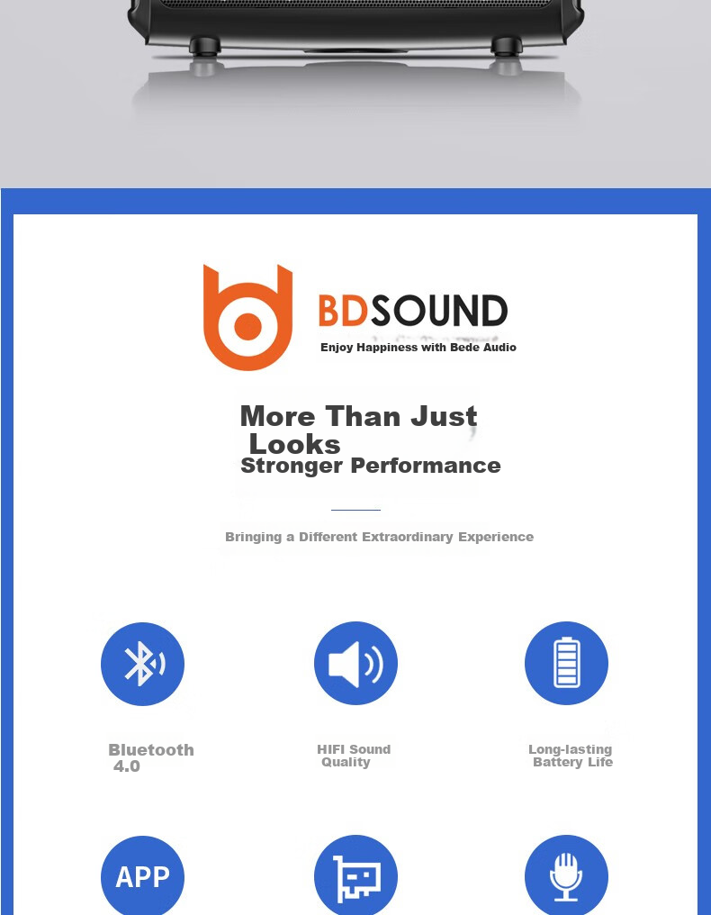 Beide Outdoor Square Dance Live Streaming Speaker Sound Card All-In Portable Handheld Wireless Bluetooth Mobile Outdoor Mini Internet Celebrity Home Karaoke Speaker BD-H0887S 2