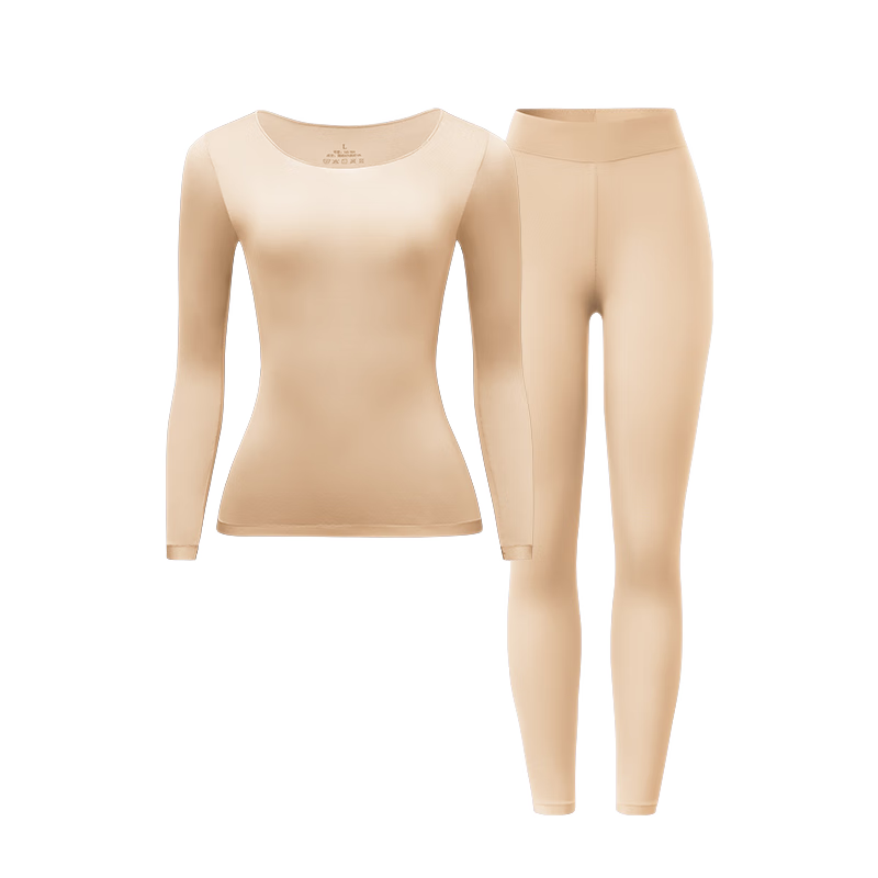 Herbal Essence Women's Autumn Thermal Underwear Set Ultra-Thin Hyaluronic Acid Skin-Enhancing Warm Base Layer Top and Bottom