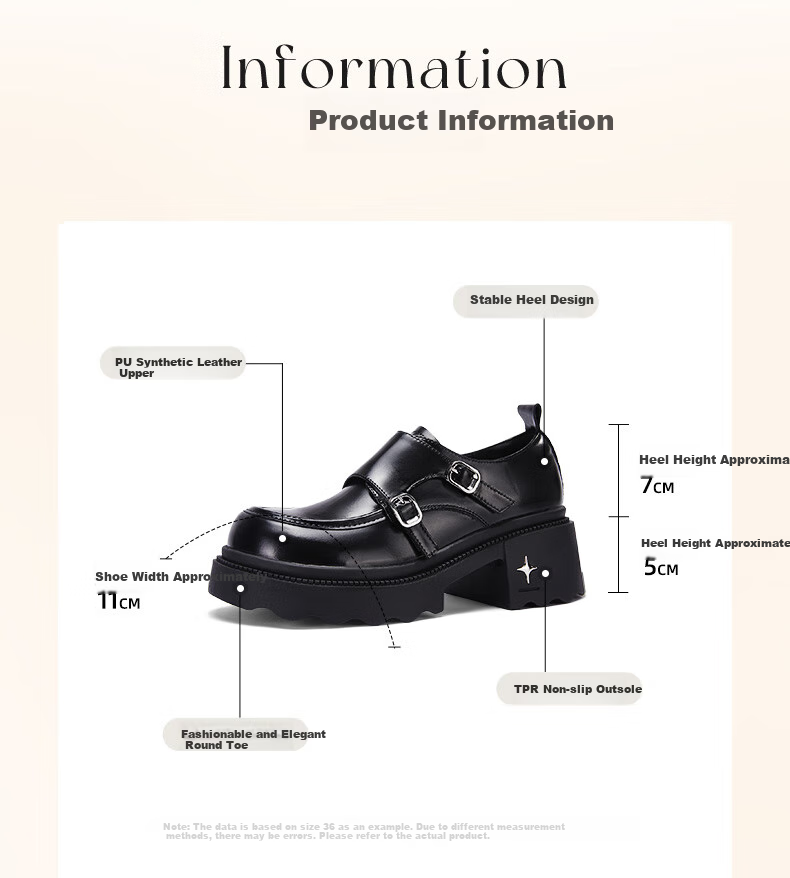 DAPHNE Thick-Soled Loafers for Women, Spring 2025 British Style Leather Shoes, Height-Increasing Shoes, Black Women's Flats, Brown, Size 40 3