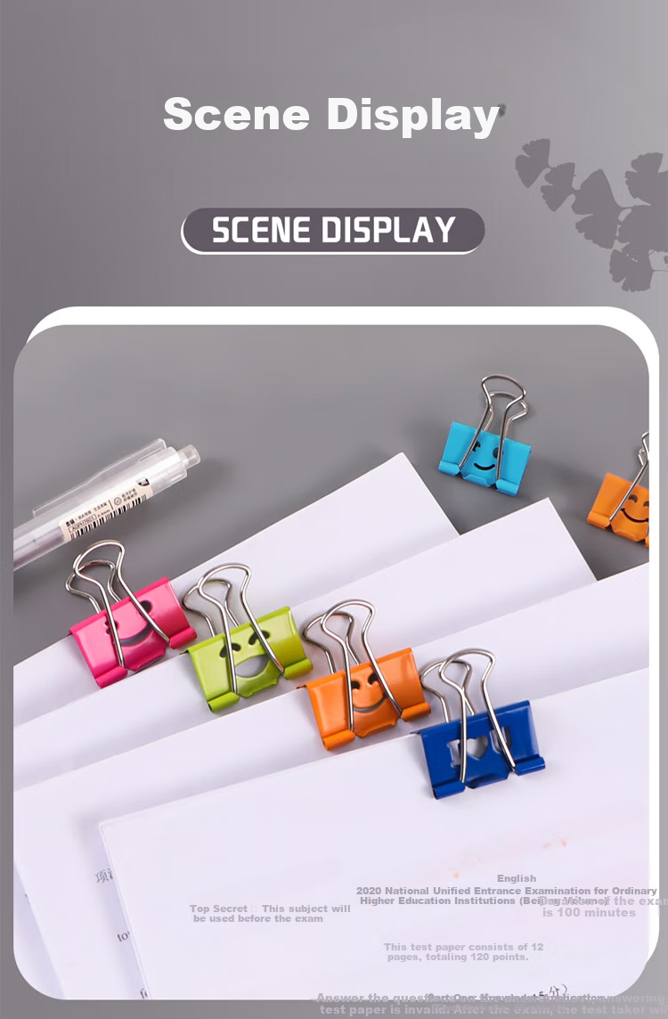 M&G Labor-Saving Long Tail Clip, 32mm 3# Colorful Metal Binder Clip, Document Clip, Office Supplies, ABS916Y7, Single Box Packaging 5