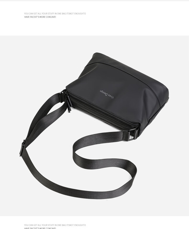Viney Men's Crossbody Bag High-End Shoulder Bag Chest Bag Lightweight Luxury Travel Large Capacity Backpack Portable Phone Bag Commuter Waist Bag 14