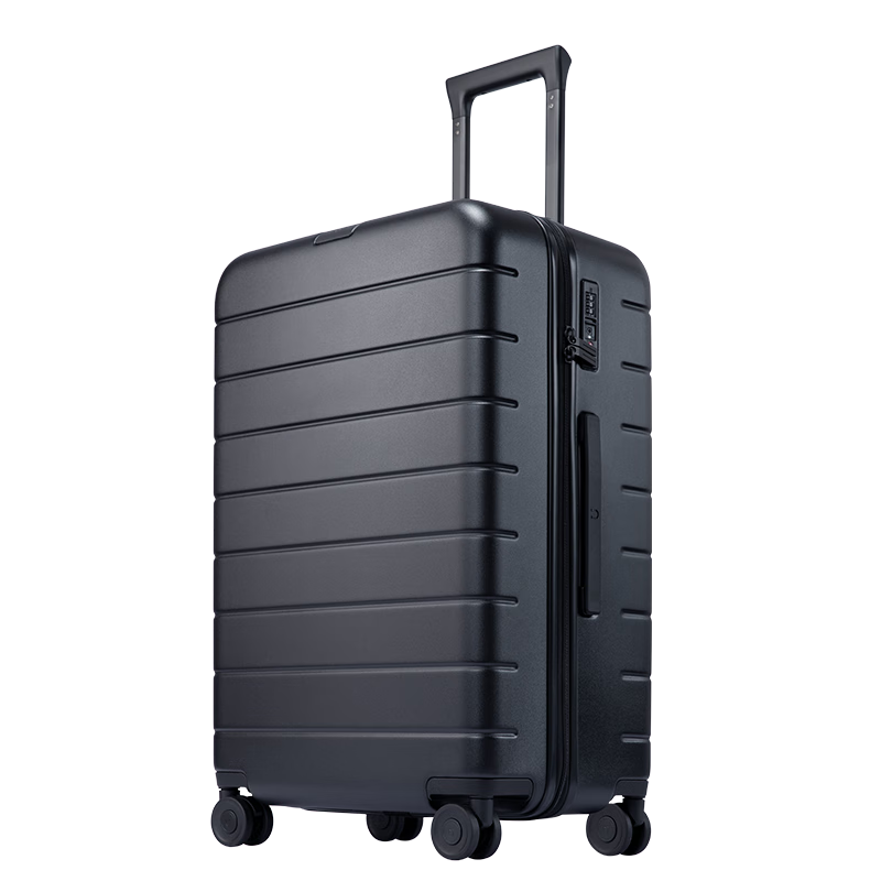 Mijia Xiaomi Luggage, 26-Inch Suitcase, Large Capacity Travel Case, PC Check-In Password Lock, Leather Suitcase for Men And Women, Black
