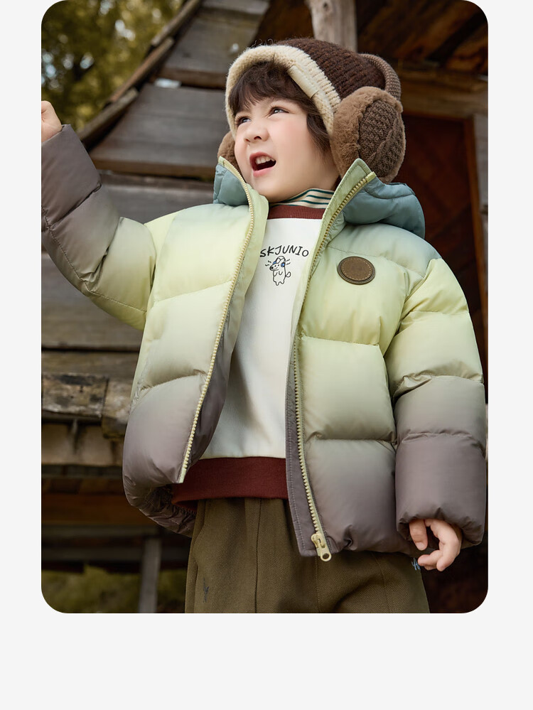 ASK JUNIOR [Canada Duck Down] Four-Way Protective Parent-Child Down Jacket Winter Kids Warm New Year Coat Toddler 7A Antibacterial Boys 2