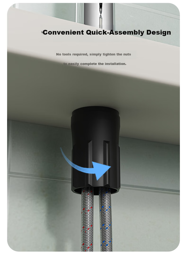 JOMOO Universal Water Outlet Basin Faucet, Bathroom Hot And Cold Dual Control Faucet, 32393-506/1B 20