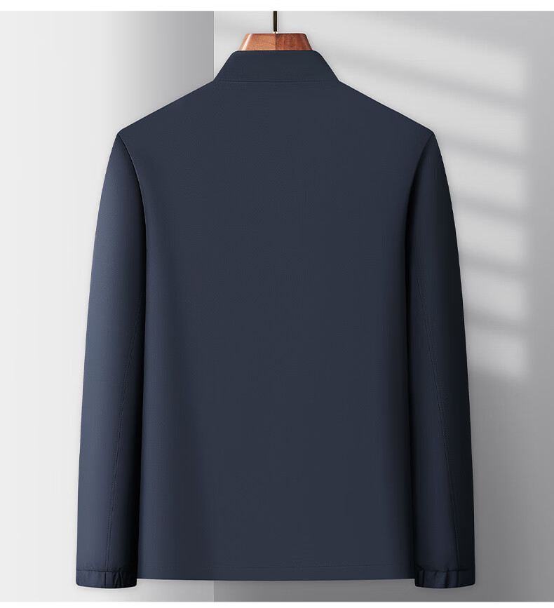 TUCANO Men's Spring Autumn Lightweight Jacket Middle-aged and Elderly Business Windproof Stand Collar Coat Dad's Executive Jacket 4
