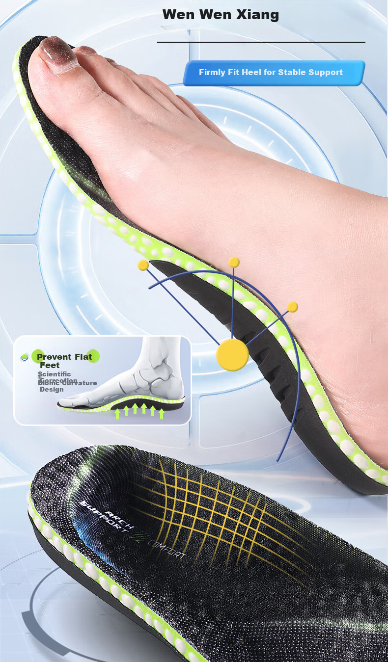 Maigaole Boost Popcorn PU Orthotic Insole, Arch Support for Flat Feet, Pressure Relief for Prolonged Standing, Size 41-42 6