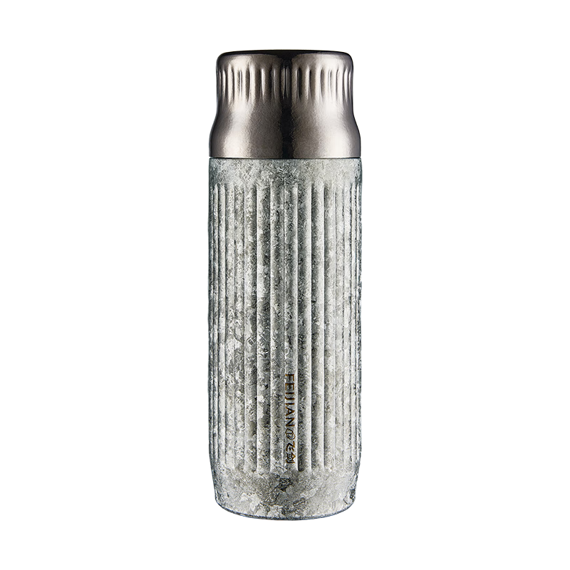 Feijian Pure Titanium Insulated Large Capacity Men's Tea Brewing Titanium Cup High-end Tea Water Separation Tea Infuser Gift Cup Moonlight Silver