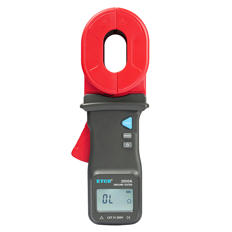 ETCR ETCR2000A Clamp Ground Resistance Tester 500Ω Clamp Meter Lightning Protection Grounding 55×32mm