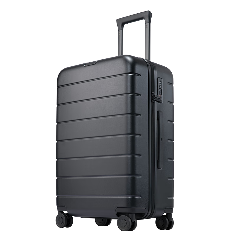Mijia Xiaomi Suitcase, 24-Inch Trolley Case, Large Capacity Travel Luggage, Spinner Wheels, Password Lock, Leather Suitcase for Men And Women, Black Color